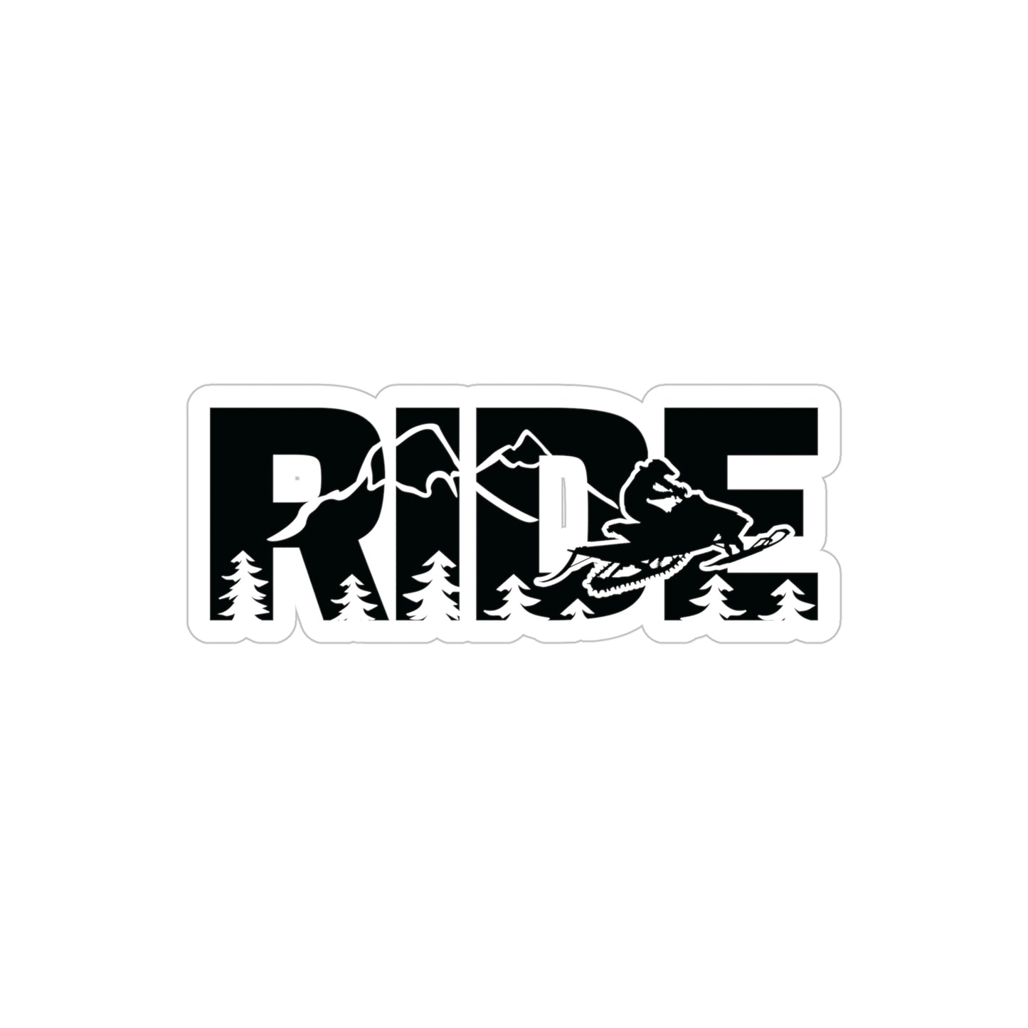 RIDE Transparent Outdoor Stickers, Die-Cut, 1pcs